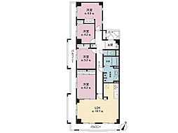 パルテール湘南くりはま五番館 4LDKの間取図画像