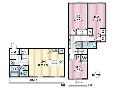 間取図です。図面と異なる場合は現況を優先させていただきます。