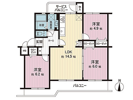 間取図です。図面と異なる場合は現況を優先させていただきます。
