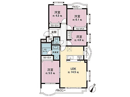 4LDK 間取り