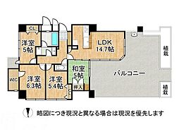 パレ北武庫之荘5 4LDKの間取図画像