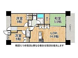 藤和伊丹ホームズ 3LDKの間取図画像