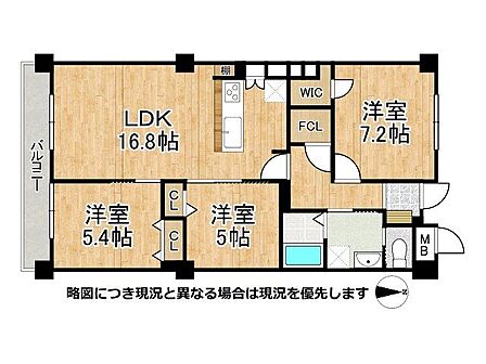3LDK 間取り