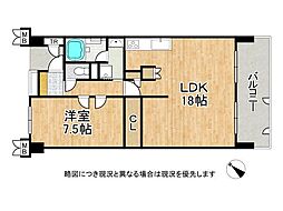 ルネパークオアシス 1LDKの間取図画像