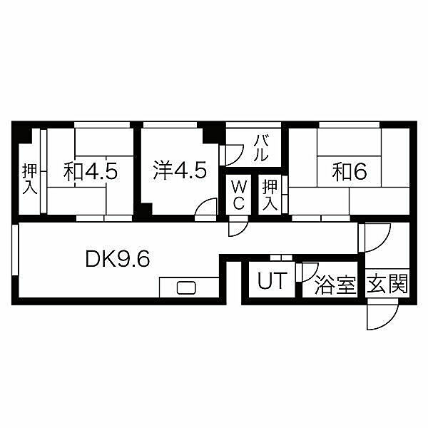 ロアールコーポ 401｜北海道小樽市花園３丁目(賃貸マンション3LDK・5階・60.00㎡)の写真 その2