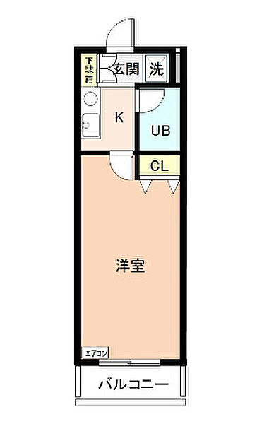 パインコート立川 405｜東京都立川市高松町3丁目(賃貸マンション1K・4階・18.25㎡)の写真 その2