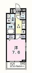 JR青梅線 小作駅 徒歩10分の賃貸アパート 3階1Kの間取り