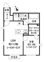 JURAI 102 ｜ 東京都国分寺市本多1丁目14-10（賃貸アパート1LDK・1階・40.99㎡） その2