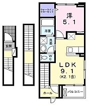 ボニートK 301 ｜ 東京都青梅市新町1丁目33-11（賃貸アパート1LDK・3階・42.20㎡） その2