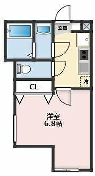 ヴィレセゾン長津田 203｜神奈川県横浜市緑区長津田2丁目(賃貸アパート1K・2階・23.00㎡)の写真 その2