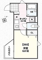 タウンフィールド2‐B 203 ｜ 東京都町田市原町田1丁目977-24（賃貸アパート1K・2階・21.44㎡） その2