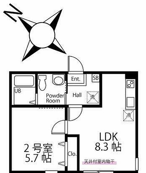 ハーミットクラブハウス桜木町ＪｉＮ（ジン） 102｜神奈川県横浜市西区東ケ丘(賃貸アパート1LDK・1階・31.88㎡)の写真 その2