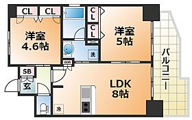 エステムコート神戸ハーバーランド前Vアクア  ｜ 兵庫県神戸市兵庫区湊町1丁目（賃貸マンション2LDK・6階・41.90㎡） その2