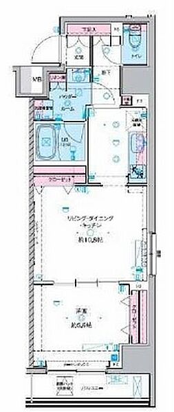 ジェノヴィア東神田グリーンヴェール 209｜東京都千代田区東神田２丁目(賃貸マンション1LDK・2階・42.66㎡)の写真 その2