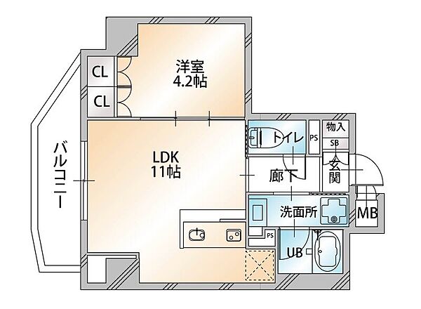 ハビテ外苑 304｜東京都新宿区南元町(賃貸マンション1LDK・3階・35.29㎡)の写真 その2