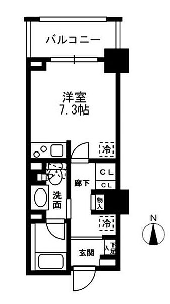 レジディア中落合　B棟 B502｜東京都新宿区中落合１丁目(賃貸マンション1R・5階・24.09㎡)の写真 その2