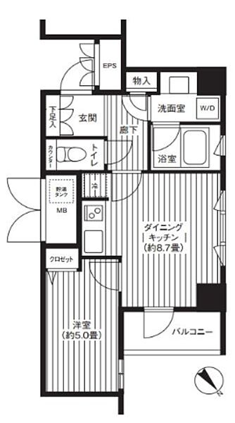 アーバス新宿余丁町 210｜東京都新宿区余丁町(賃貸マンション1DK・2階・36.19㎡)の写真 その2