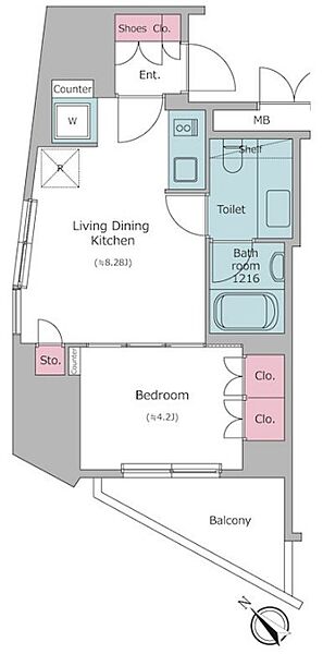 レジディア文京小石川II 1001｜東京都文京区小石川３丁目(賃貸マンション1DK・10階・32.63㎡)の写真 その2