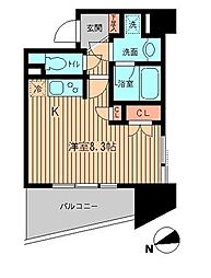KDXレジデンス神楽坂 ワンルームの間取図画像
