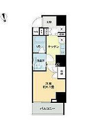 VIOR文京関口 1Kの間取図画像