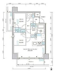 パークアクシス池袋イースト 2LDKの間取図画像