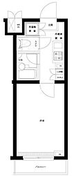 ルーブル早稲田六番館 1Kの間取図画像