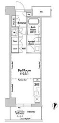 飯田橋ガーデン ワンルームの間取図画像