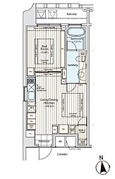 Primal新宿若松町 1LDKの間取図画像