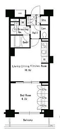 パークアクシス文京ステージ 1LDKの間取図画像