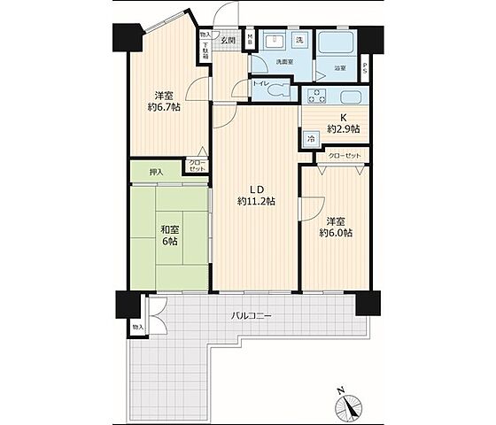 間取り マノーパレス藤代駅前 2階/-
