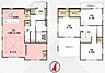 間取り：〜間取り変更も可能なプラン〜 ・1階23．4帖のLDKは間仕切りを造る事で2部屋に分ける事が可能。 ・ご家族の状況に応じて部屋の数を変更できるプランです。 