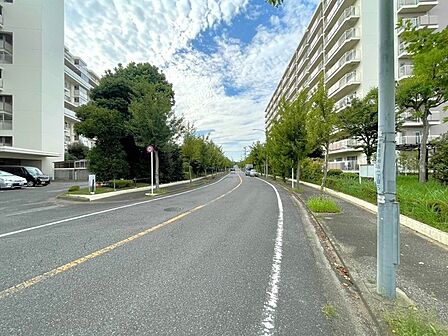 ゆったりとした道路と豊かな植栽が調和した住みやすく落ち着いた環境が魅力です