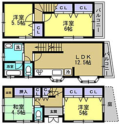 奥本町1丁戸建て