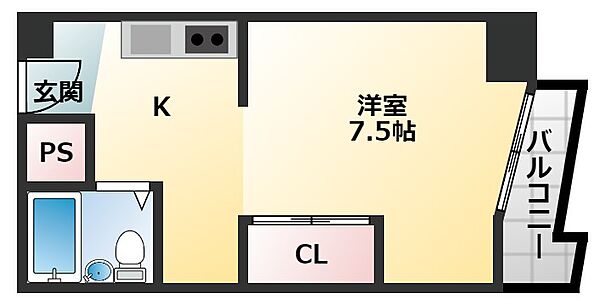 やまぐちビル ｜大阪府松原市南新町1丁目(賃貸マンション1K・3階・23.00㎡)の写真 その2