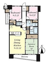 ライオンズマンション梅島中央公園 3LDKの間取図画像