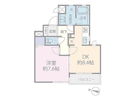 1DK 間取り