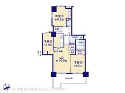フォーラスタワー所沢 3LDKの間取図画像