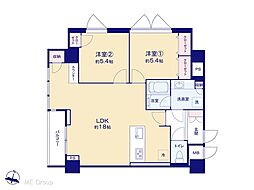 ヴェルティ中野 2LDKの間取図画像