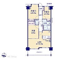 アルブル朝霞 3LDKの間取図画像