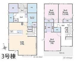 所沢市牛沼 4期 新築一戸建て 全3棟