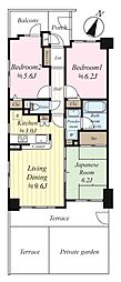 レクセルマンション東所沢 3LDKの間取図画像