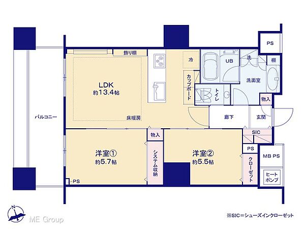 間取りを拡大表示