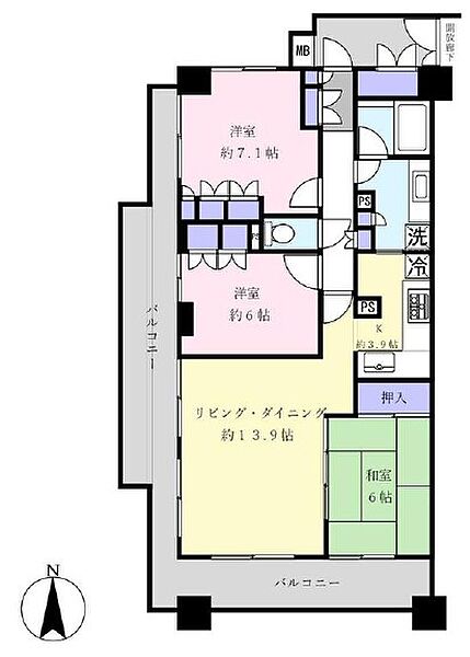 間取りを拡大表示