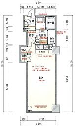 セントラルレジデンス新宿シティタワー ワンルームの間取図画像