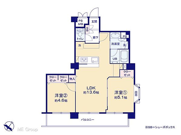 間取りを拡大表示