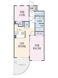 セントエルモ朝霞台 2LDKの間取図画像