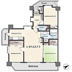 ラポール川崎本町 3LDKの間取図画像