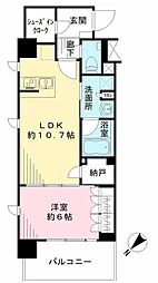デュオステージ横濱天王町 1LDKの間取図画像