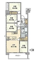 シティテラス横濱仲町台弐番館 4LDKの間取図画像
