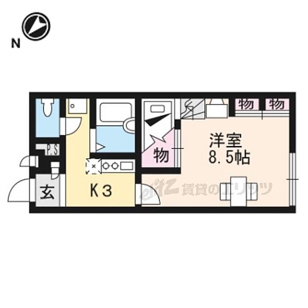 レオパレス湖城が丘 104｜滋賀県大津市湖城が丘(賃貸アパート1K・1階・23.18㎡)の写真 その2